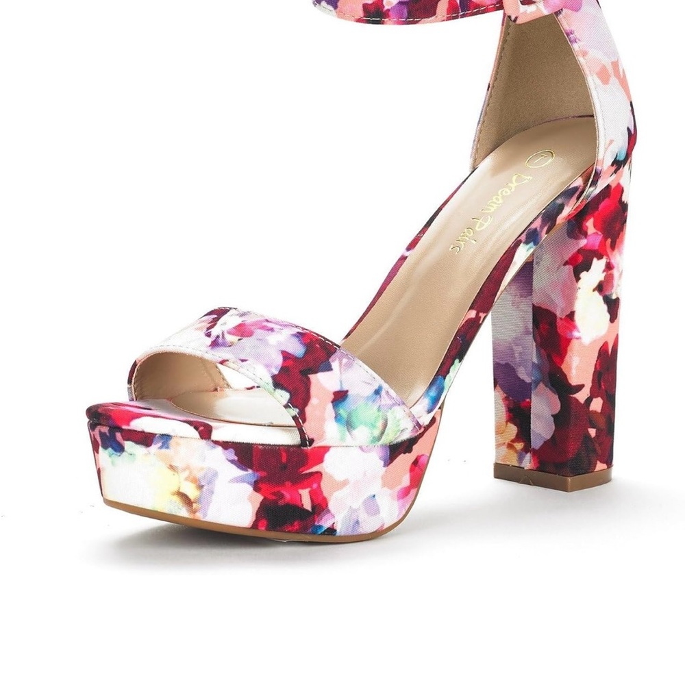 Dream Pairs Red and Pink Platform Heels